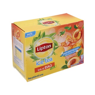 Thanh hoá - trà lipton ice tea vị đào hộp 224g - 16 gói x 14g