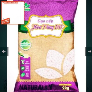 Freeship, date mới nhât (2kg) Gạo nếp cái Hoa Vàng đặc biệt