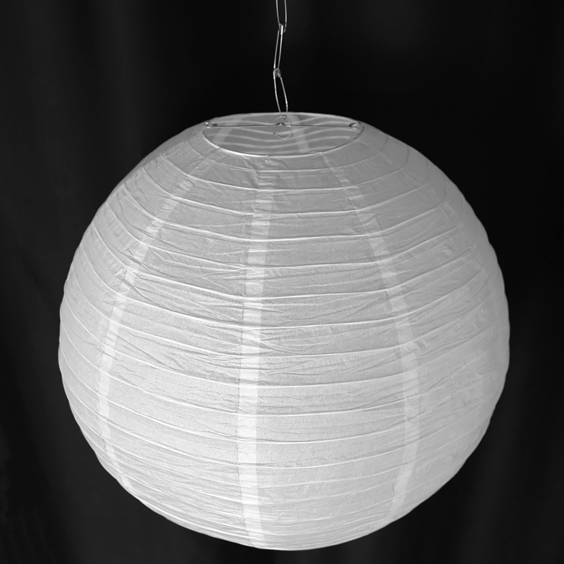 Đèn lồng giấy phong cách Nhật Bản Trung Quốc 50cm  màu trắng kem