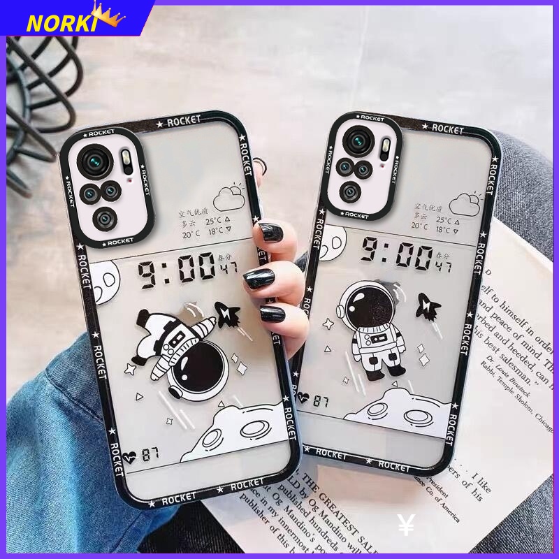 Ốp Điện Thoại Silicone Mềm Họa Tiết Phi Hành Gia Hoạt Hình Cho Xiaomi Redmi 10 10C 9 9A 9C 9T Note 11 11S 10 10S 9 9S 8 ProLens
