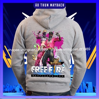 [Bán Chạy] Áo Free Fire - Áo Khoác Free Fire TVC Mùa 2 HipHop Màu Ghi Xám