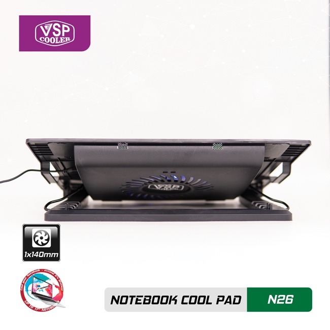 Đế tản nhiệt VSP Cooler N26 (1*Fan 14cm)