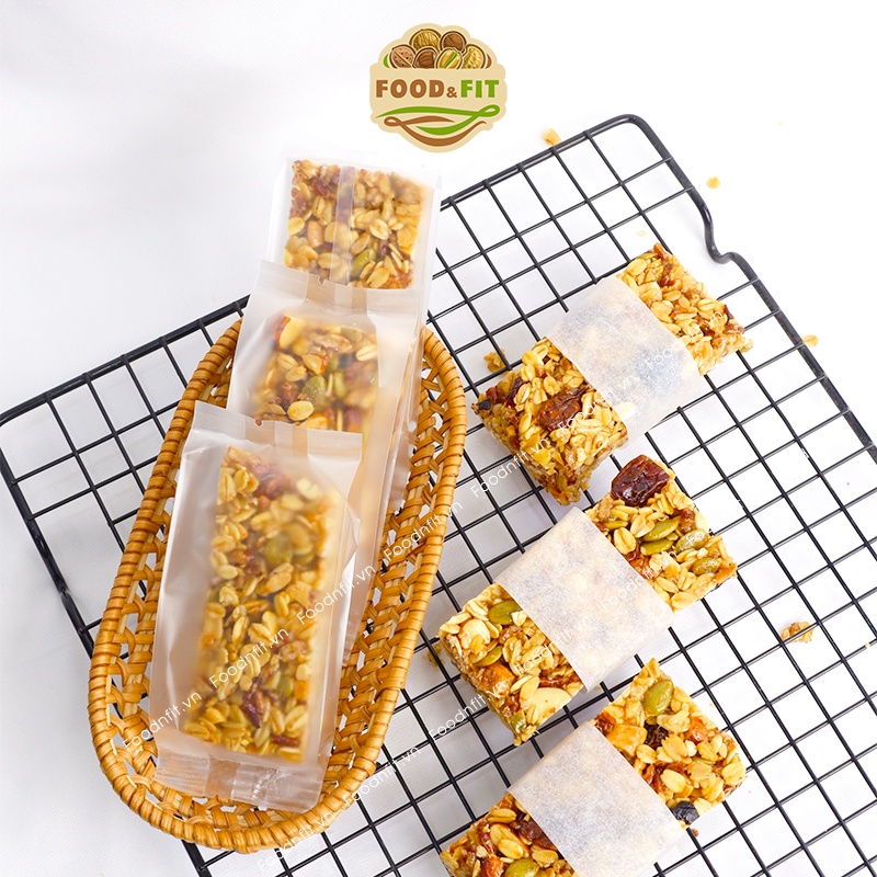 Thanh năng lượng ngũ cốc granola ăn kiêng không đường bánh hạt dinh dưỡng tiện lợi by Food&Fit