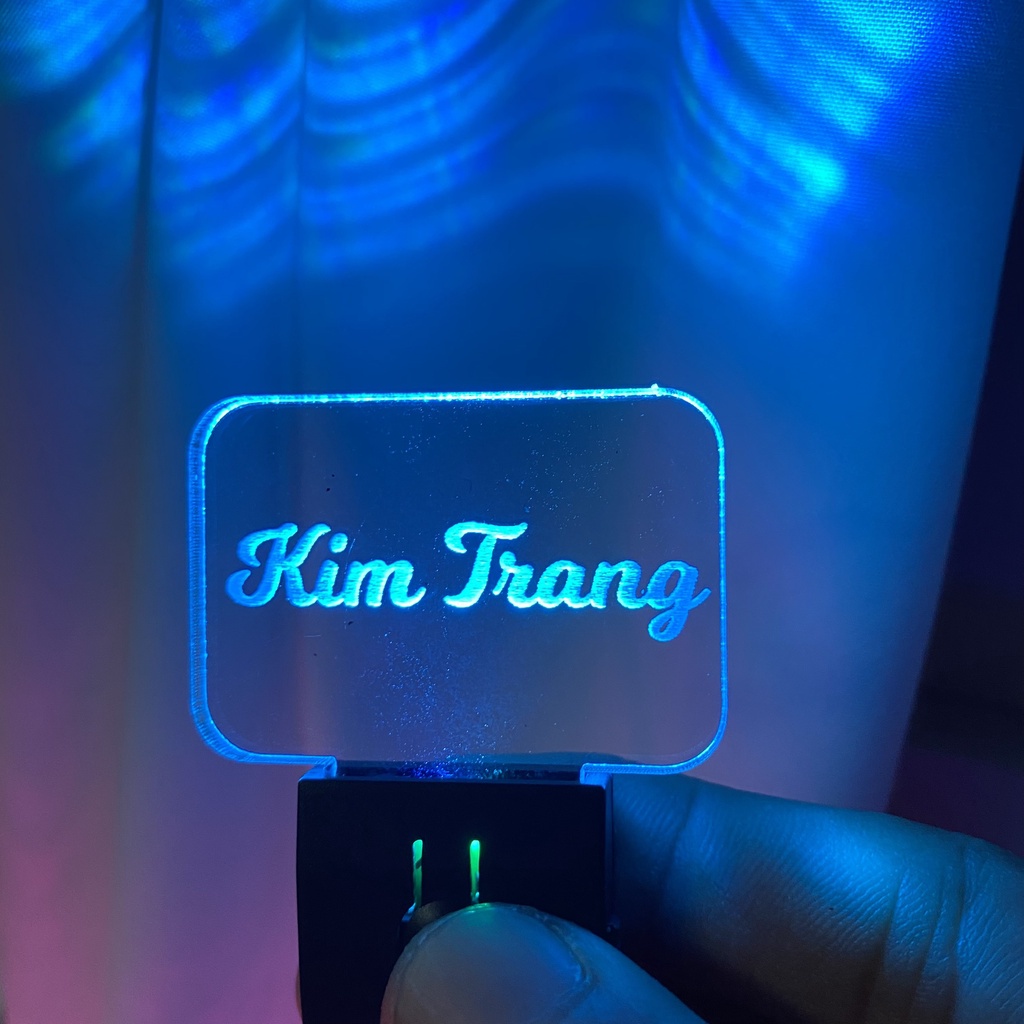 Móc Khóa Đèn Led Thegioipuzzle Khắc Theo Yêu Cầu