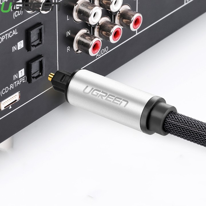 Cáp audio quang Toslink, Optical 3 Mét Ugreen 10541 vỏ nhôm - UG 10541