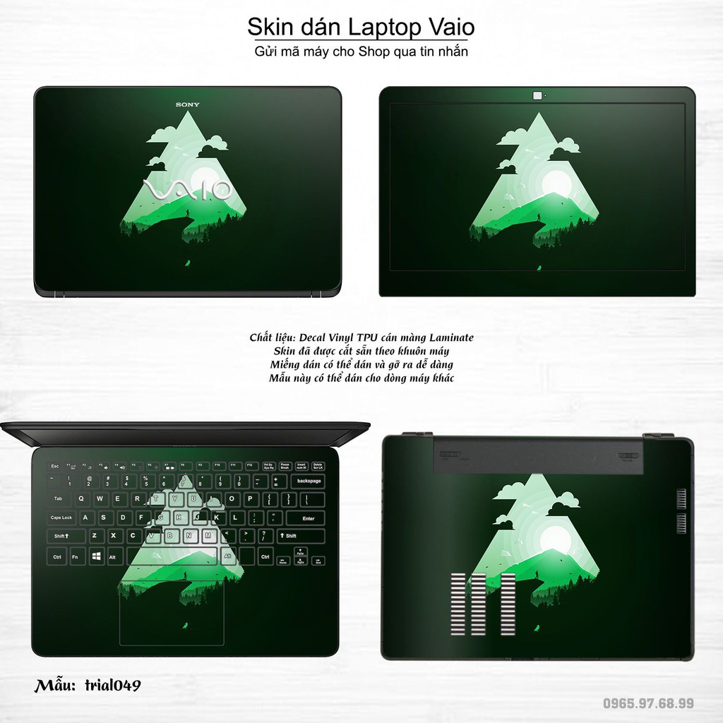 Skin dán Laptop Sony Vaio in hình Đa giác nhiều mẫu 9 (inbox mã máy cho Shop)