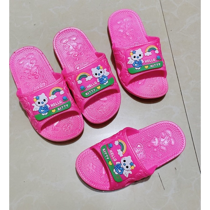 dép trẻ con bé gái chú mèo hello kitty hồng siêu cute