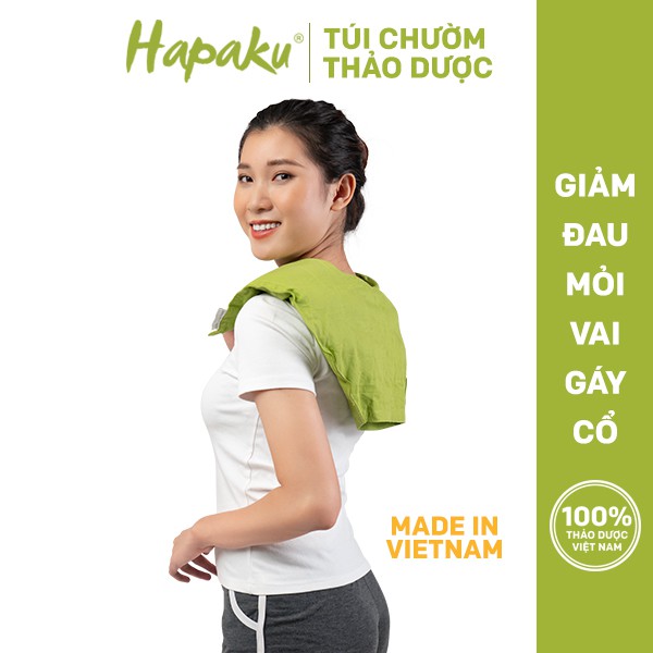 Túi Chườm Thảo Dược HAPAKU Túi Chườm Vai Gáy Cổ Giảm Đau Vai Gáy, Làm Nóng Bằng Lò Vi Sóng