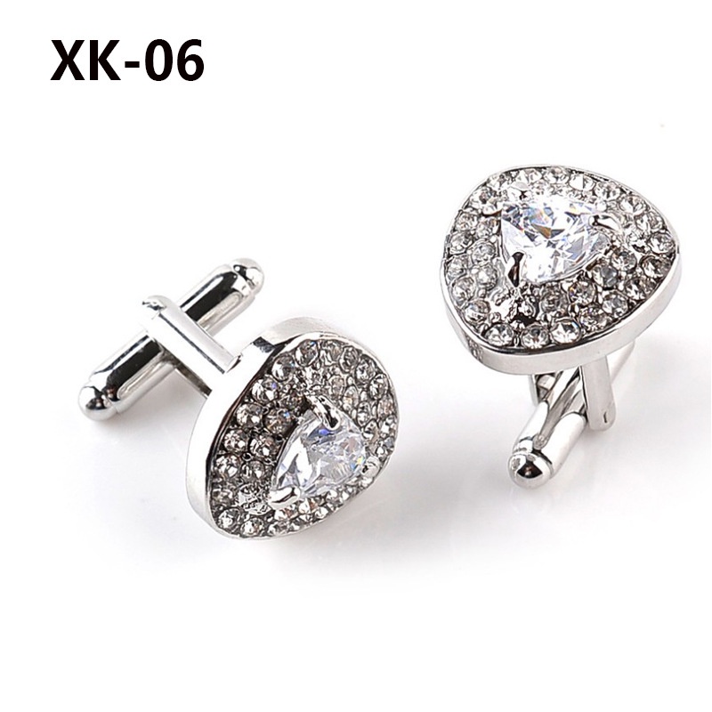 Khuy Măng Sét Hình Tam Giác Bằng Hợp Kim Kẽm Phong Cách Âu Mỹ Thời Trang Cho Nam