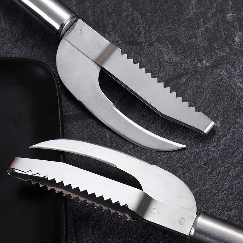 dao mổ cá đánh vẩy cá dao làm bếp bằng thép không gỉ - Kích thước : 23 x 4cm
