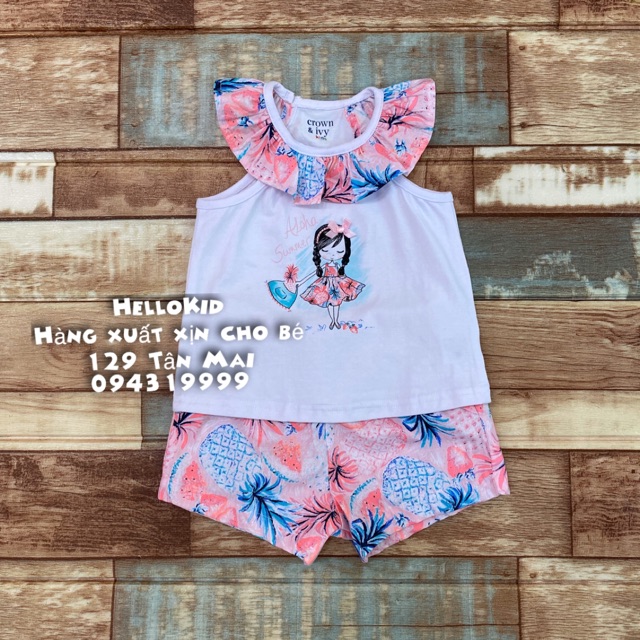Bộ cổ xoè dứa(form bé hơn 1size)