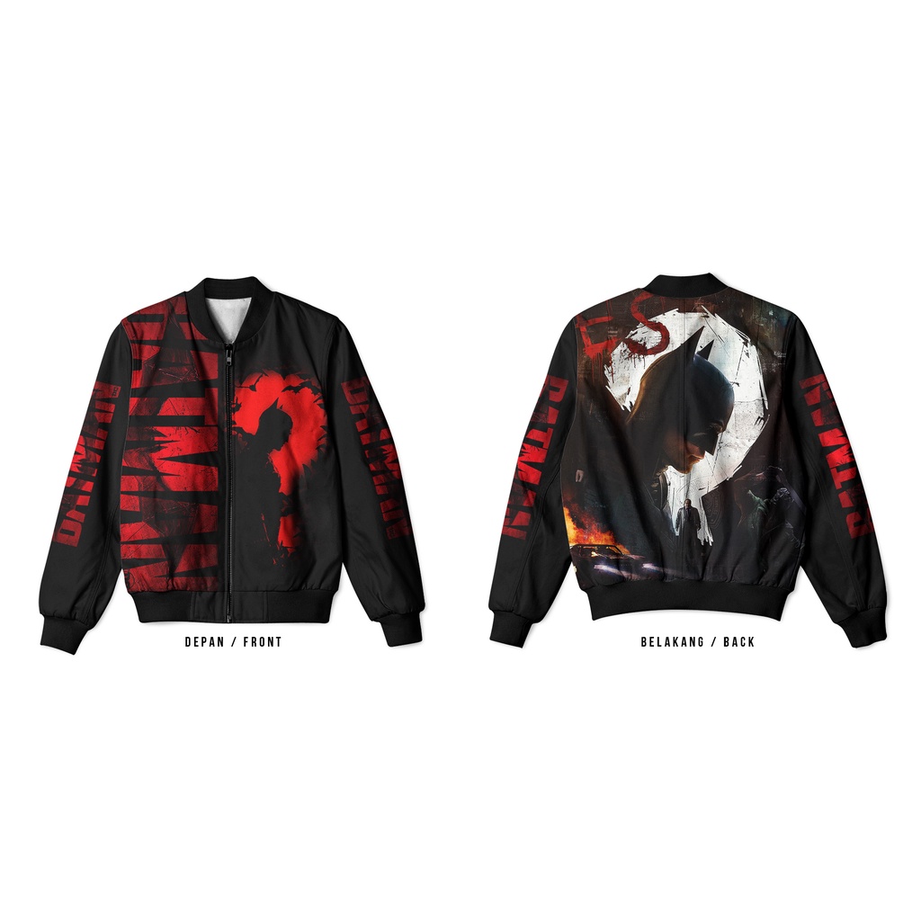 Áo Khoác Bomber Nam Nữ In Hình Người Dơi 02