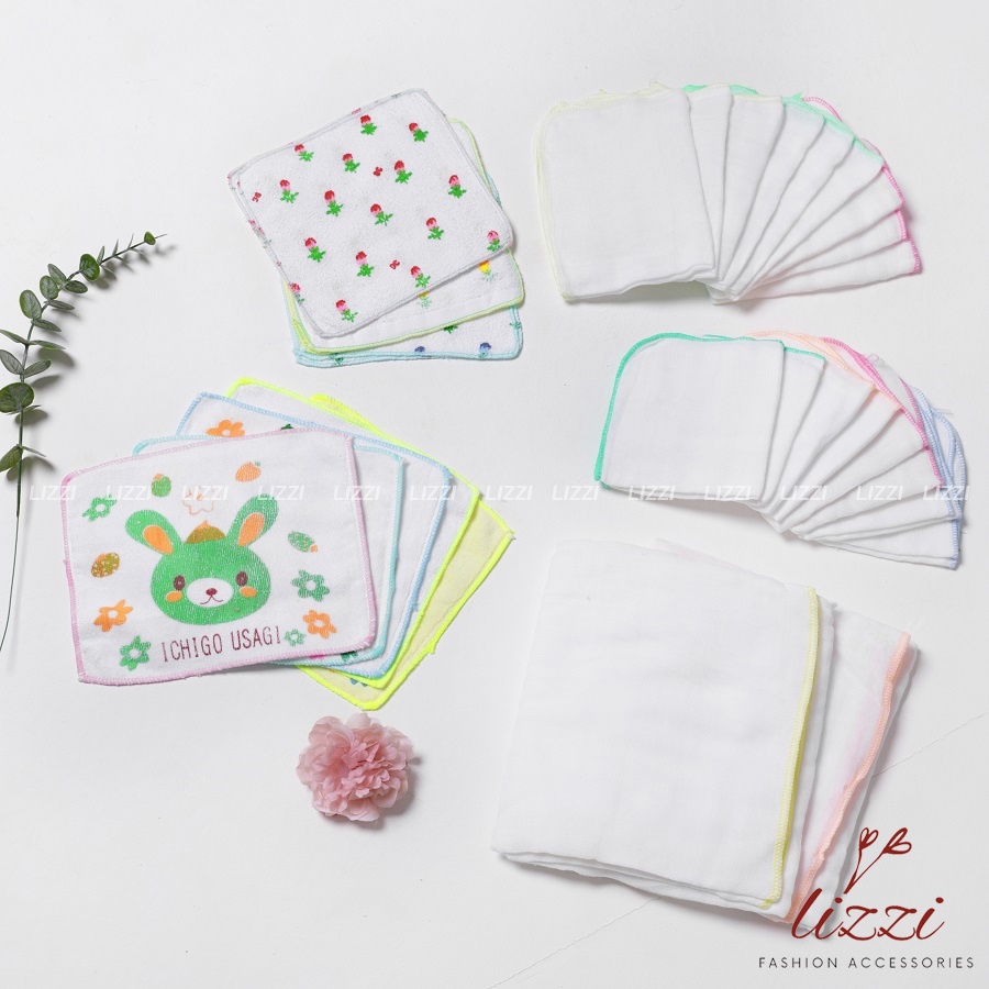 COMBO 10 Khăn Sữa 5 Lớp Cho Bé, Khăn Xô Sữa Em Bé Sơ Sinh Gồm 10 Miếng Siêu Thấm Nhật Việt Nam Chickbabyshop