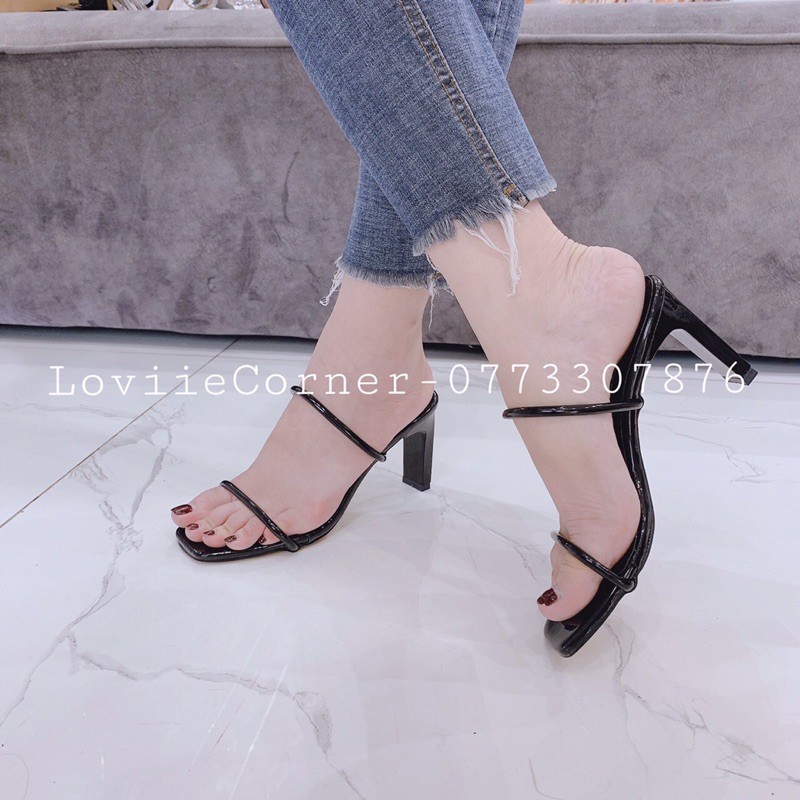 DÉP CAO GÓT LOVIIECORNER - GUỐC NỮ QUAI MẢNH 2 DÂY 9CM - GUỐC NỮ CAO GÓT 9 PHÂN QUAI MẢNH - GUỐC CAO GÓT D190907 D211104
