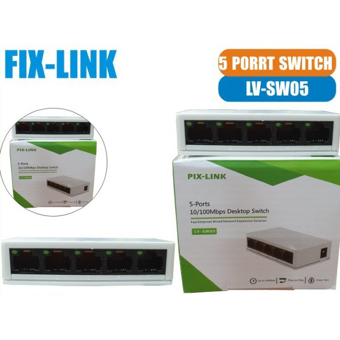Bộ chia mạng 5 cổng (Switch 5 port) PIX- LINK SW 05 - Hàng chính hãng Bảo hành 12 tháng!