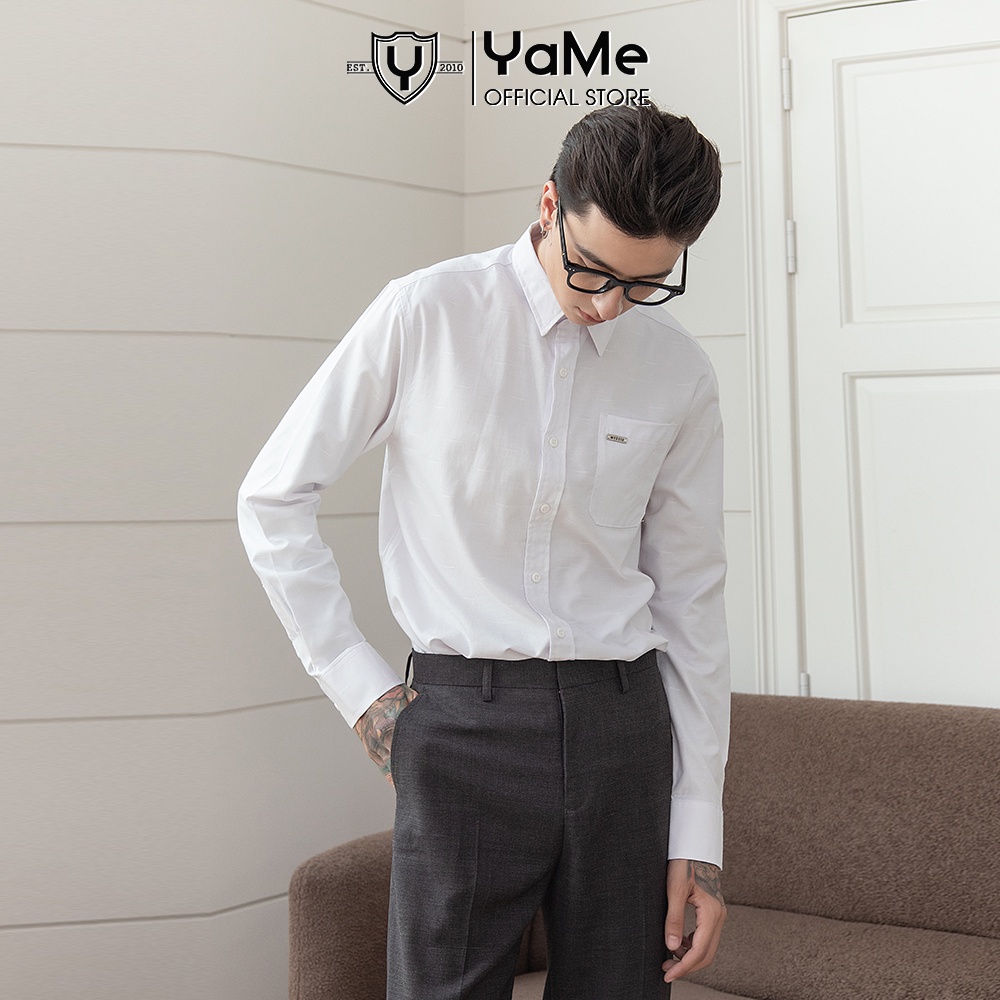 Áo Sơ Mi Nam Tay Dài Đơn Giản Thời Trang Thương Hiệu Y2010 Ver22 20711 |YaMe|