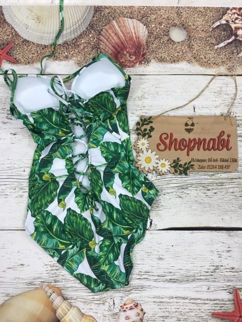 Đồ bơi bikini 1 mảnh lá bự mút dày | BigBuy360 - bigbuy360.vn