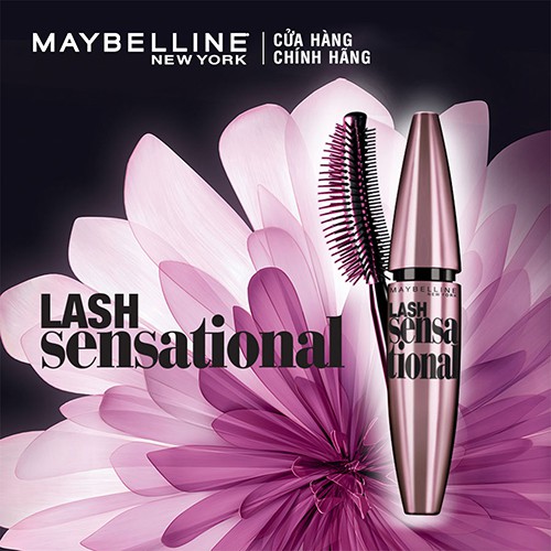 Mascara Dài Mi & Tơi Mi Tự Nhiên Maybelline New York Lash Sensational Waterproof Chuốt Mi Không Lem Không Trôi 10ml