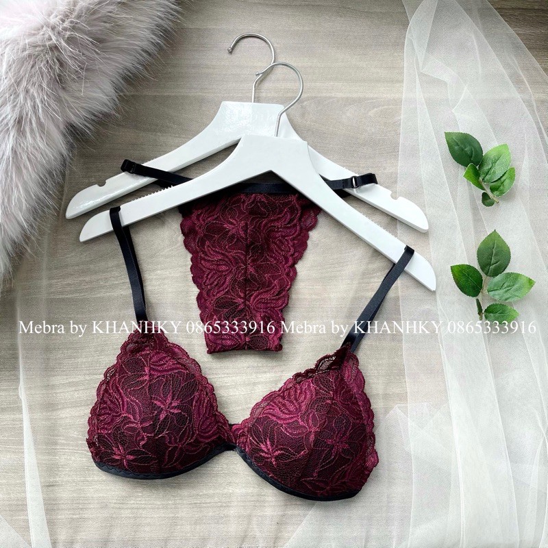 Bộ bralette đỏ tía (khách đặt từ 2 bộ tự chọn bất kì)