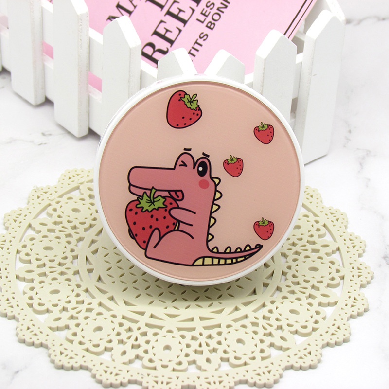 Khay Gương Tròn To Hình Khủng Long Dễ Thương - Case Đựng Lens