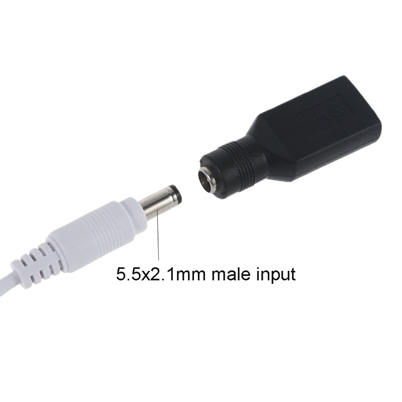 Đầu Chuyển Đổi USB 2.0 A Sang DC 5.5x2.1mm Chuyên Dụng Cho Thiết Bị Điện DC