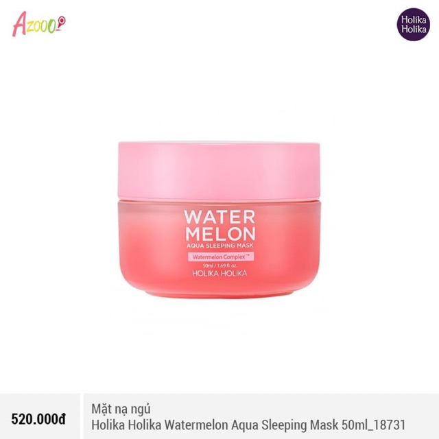 Mặt nạ ngủ Holika Holika Watermelon Aqua Sleeping Mask 50ml
