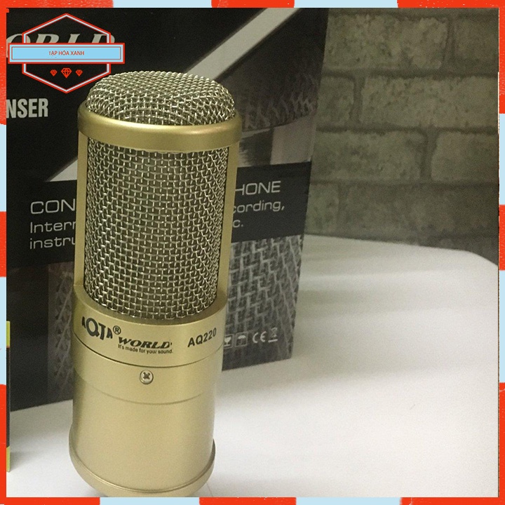 [Mã ELHACE giảm 4% đơn 300K] Micro Thu Âm Aqta AQ-220 Cao Cấp Mic Hát Karaoke Livestream Đa Năng