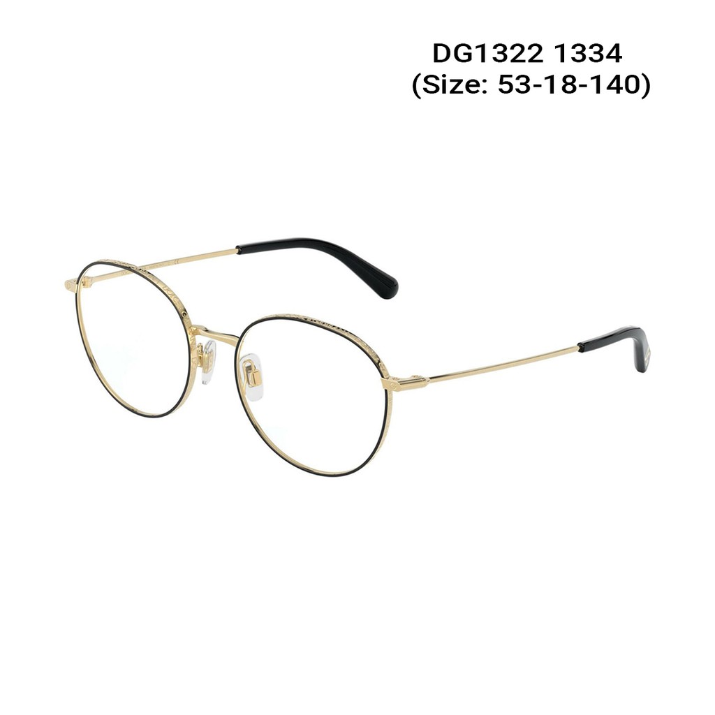 Gọng kính nam nữ chính hãng Dolce &amp; Gabbana DG1322 màu sắc thời trang, thiết kế dễ đeo bảo vệ mắt