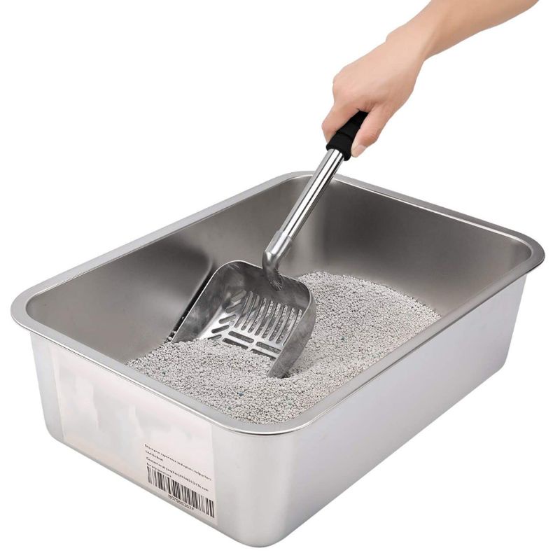 Xẻng Xúc Xích Kim Loại Tay Cầm Dài Chống Trượt Có Thể Tháo Rời Cho Chó Mèo Sco