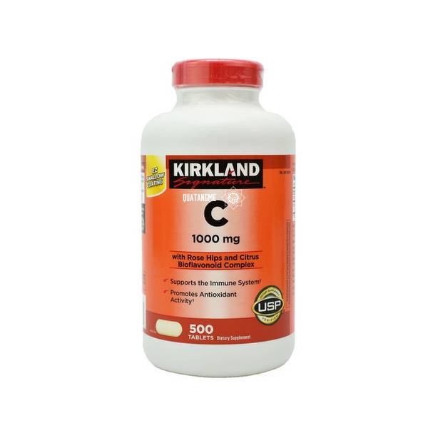 Thực phẩm chức năng Viên Uống Bổ Sung Vitamin C 1000mg Kirkland 500 Viên của Mỹ