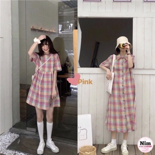 Váy babydoll kẻ caro