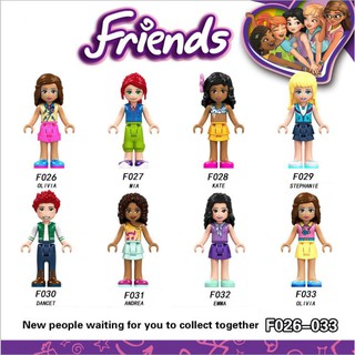 Đồ chơi lắp ráp Minifigures mô hình nhân vật Friends Collection F026-F033