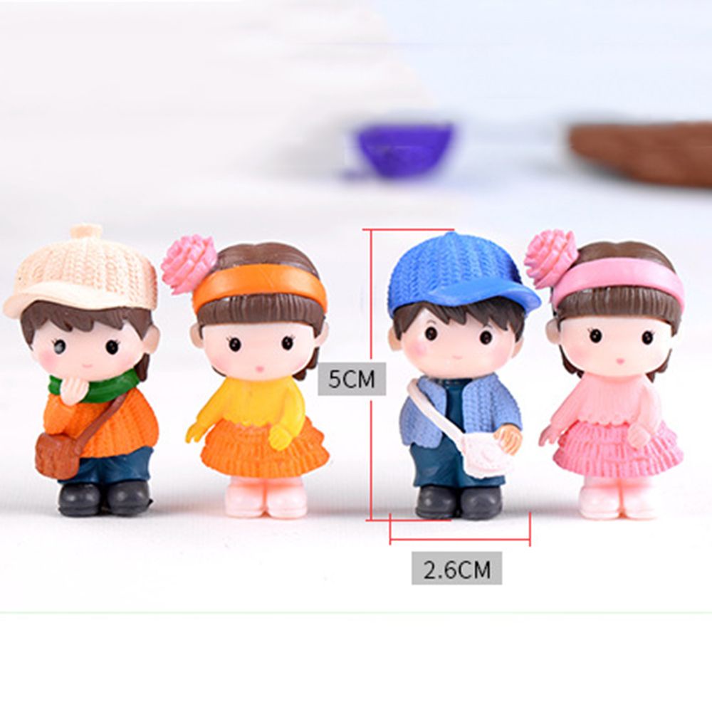 Set 8 Tượng Cặp Đôi Mini Dễ Thương Trang Trí Vườn Nhà Búp Bê