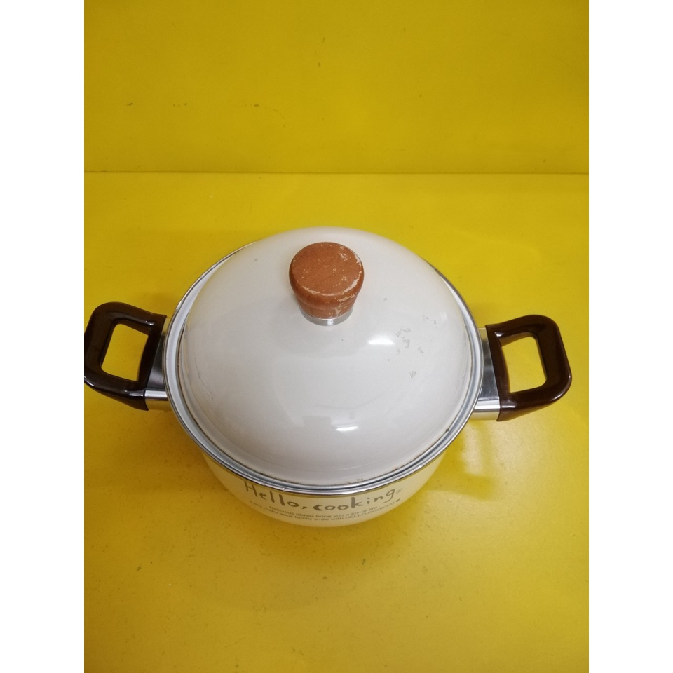 Nồi men nội địa Nhật, size 20cm, cao 10cm (mã 812), Dùng được bếp từ