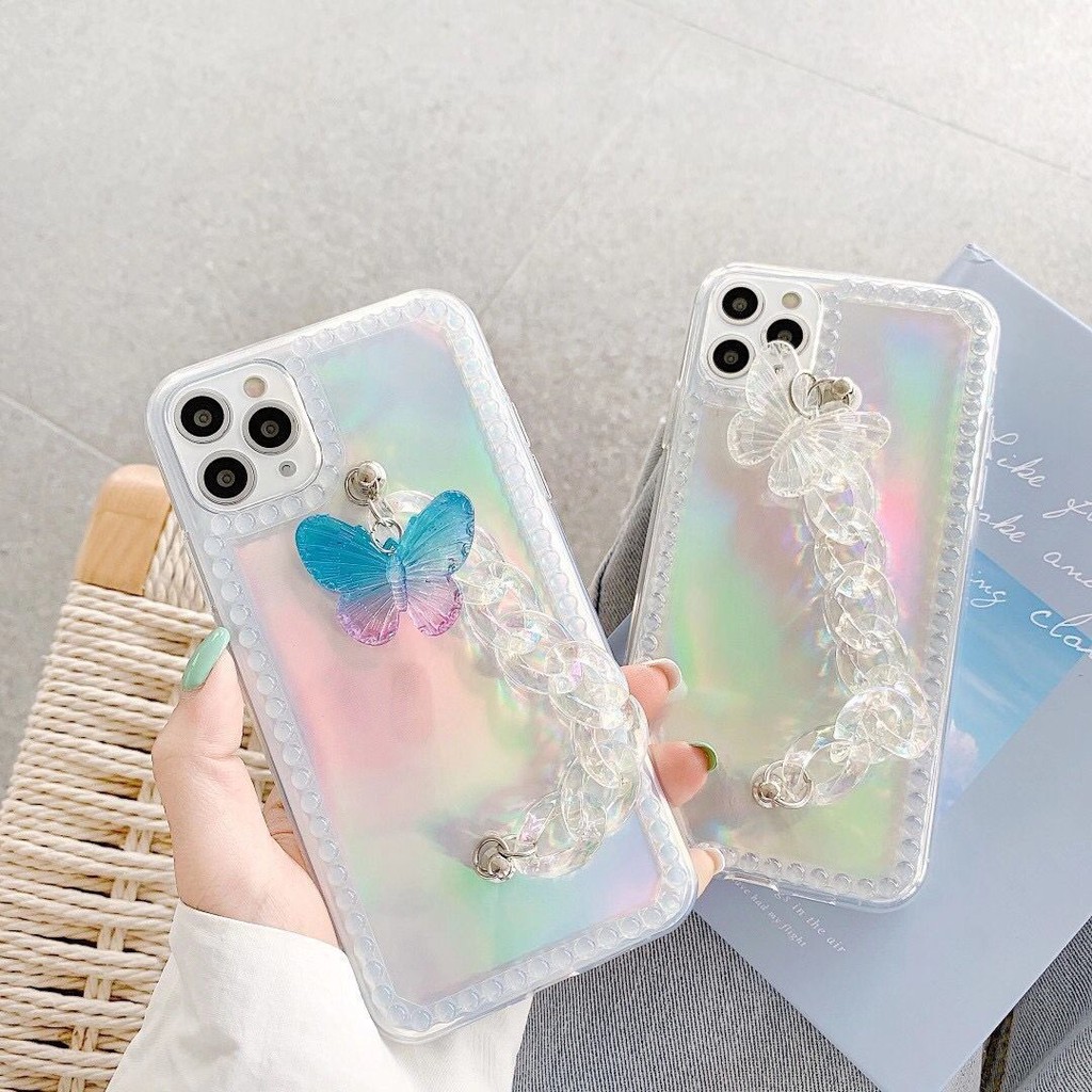 Ốp điện thoại TPU trong suốt họa tiết bướm cho Iphone 11 Pro Max X Xr Xs Max 6 6s 7 8 Plus 12 pro max | BigBuy360 - bigbuy360.vn