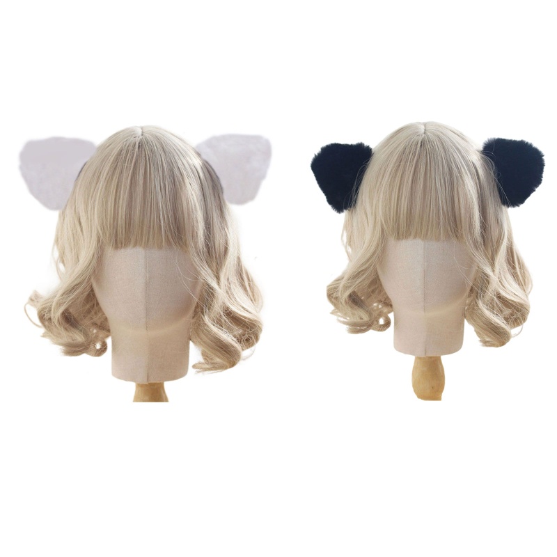 Youyo Kẹp Tóc Đính Lông Nhung Phong Cách Lolita Tinh Tế Dùng Làm Quà Tặng Sinh Nhật