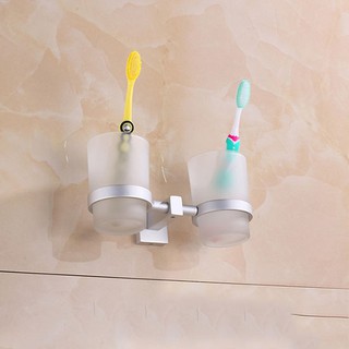 2 cốc thủy tinh kèm kệ đỡ hợp kim nhôm OLO-018