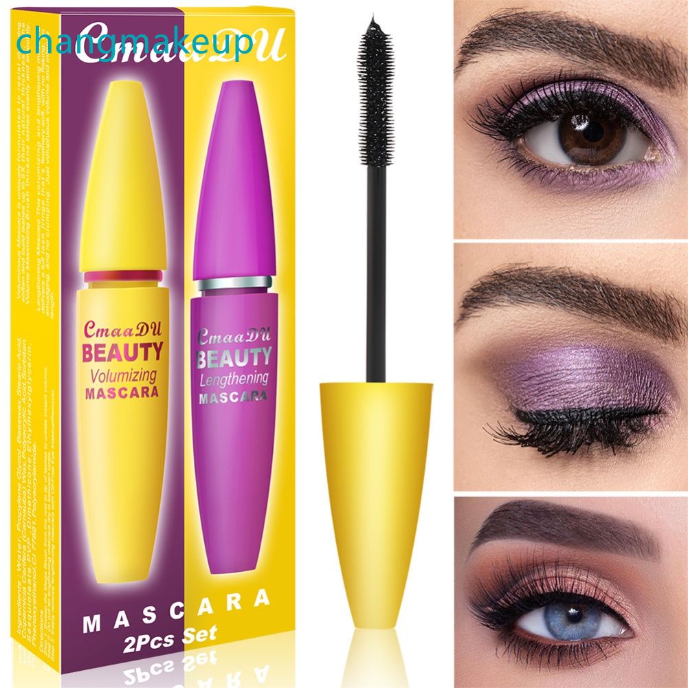 Mascara 4D CmaaDu chống thấm nước bền màu chuốt dày mi
