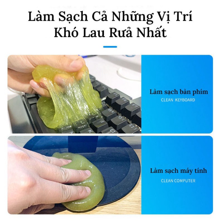 Gel vệ sinh bàn phím - slime vệ sinh bàn phím - gel vệ sinh lap top, oto - silicon hút bụi NAVI