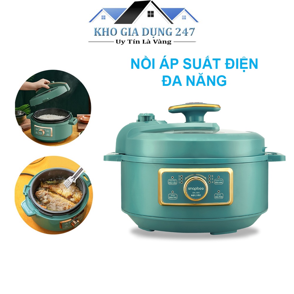 Nồi Áp Suất Điện Đa Năng, Dung Tích 3L - Dùng Chiên, Xào, Hầm Tiện Dụng