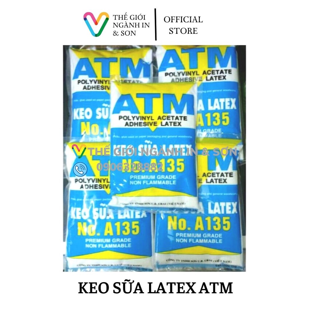 Keo sữa ATM dùng để dán gỗ, dán giấy, dán bìa thùng carton, dán thảm trải sàn, simili, dán giấy dán tường,DIY