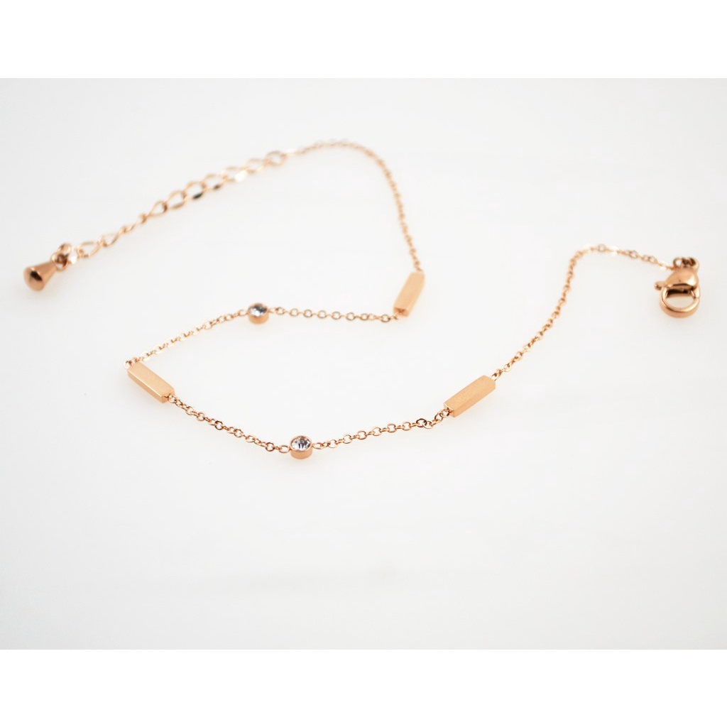 [FreeShip] Lắc chân nữ titan Forever Love đính đá O1-201a - CAM KẾT KHÔNG BAY MÀU