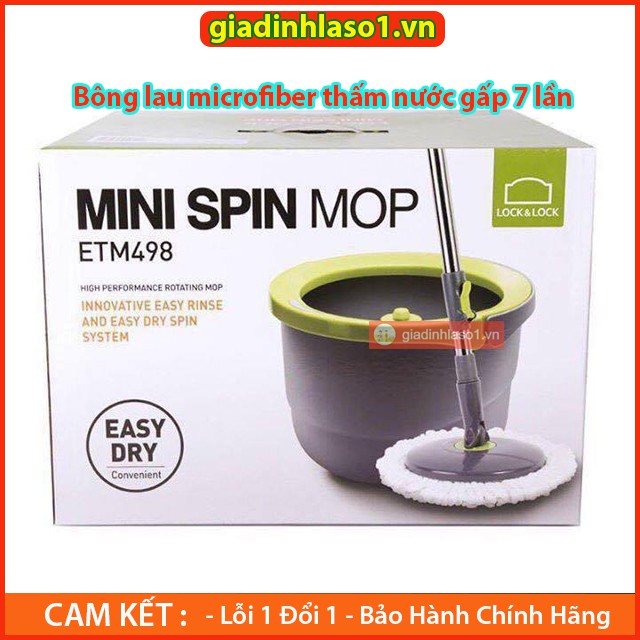 Cây Lau Nhà Xoay Tay Mini Ettom Lock&Lock .