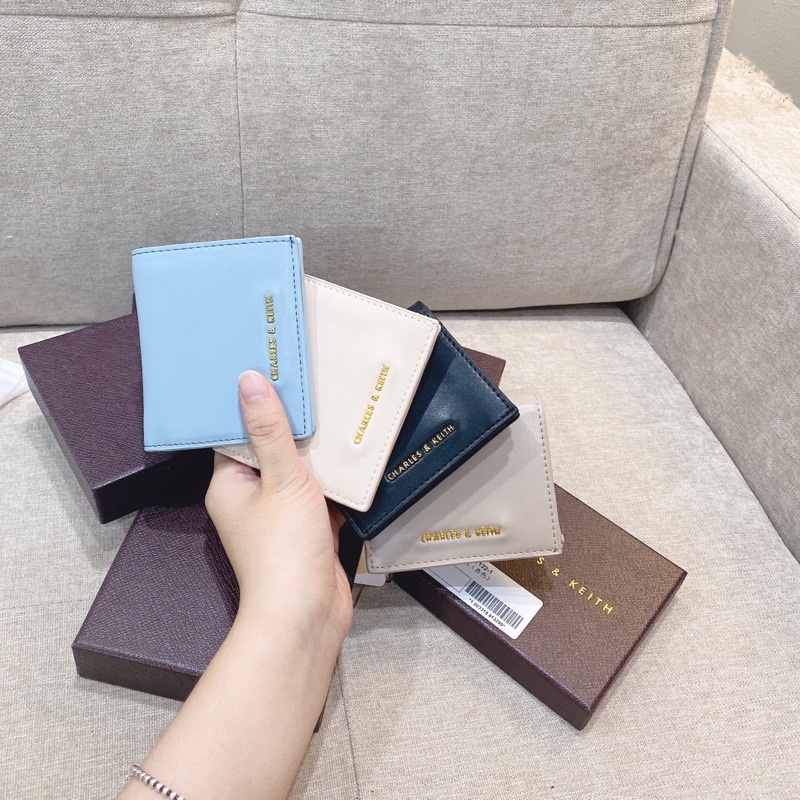 [Full box - ảnh thật] Ví CNK Cúc Bấm Gấp Gọn Mini - Ví CNK Xuất Dư
