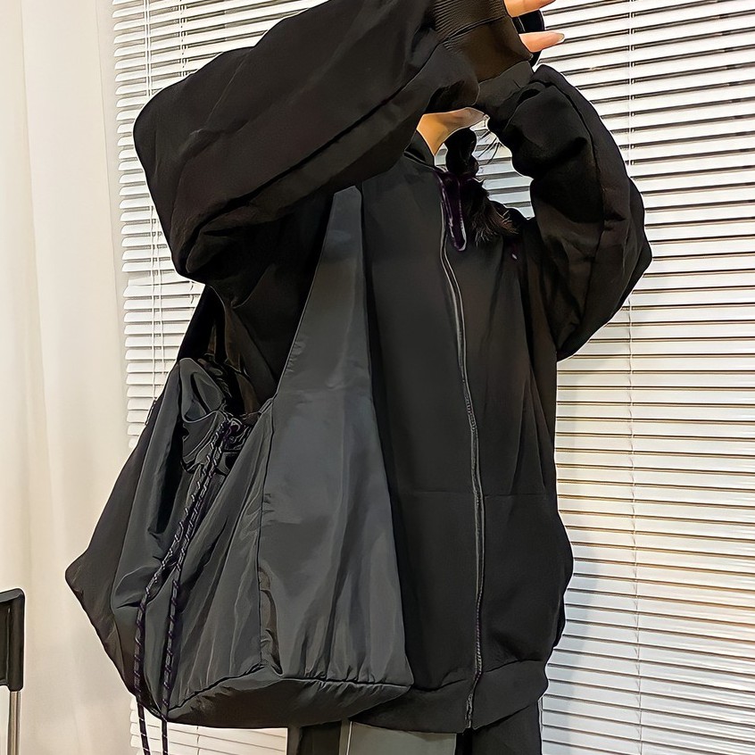 Túi đeo chéo tay nải cỡ lớn dây rút vải dù chống nước