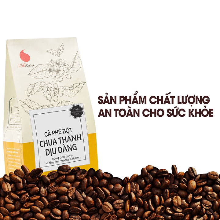 Cà phê nguyên chất 100% - Chua thanh dịu dàng - Light Coffee 500gr