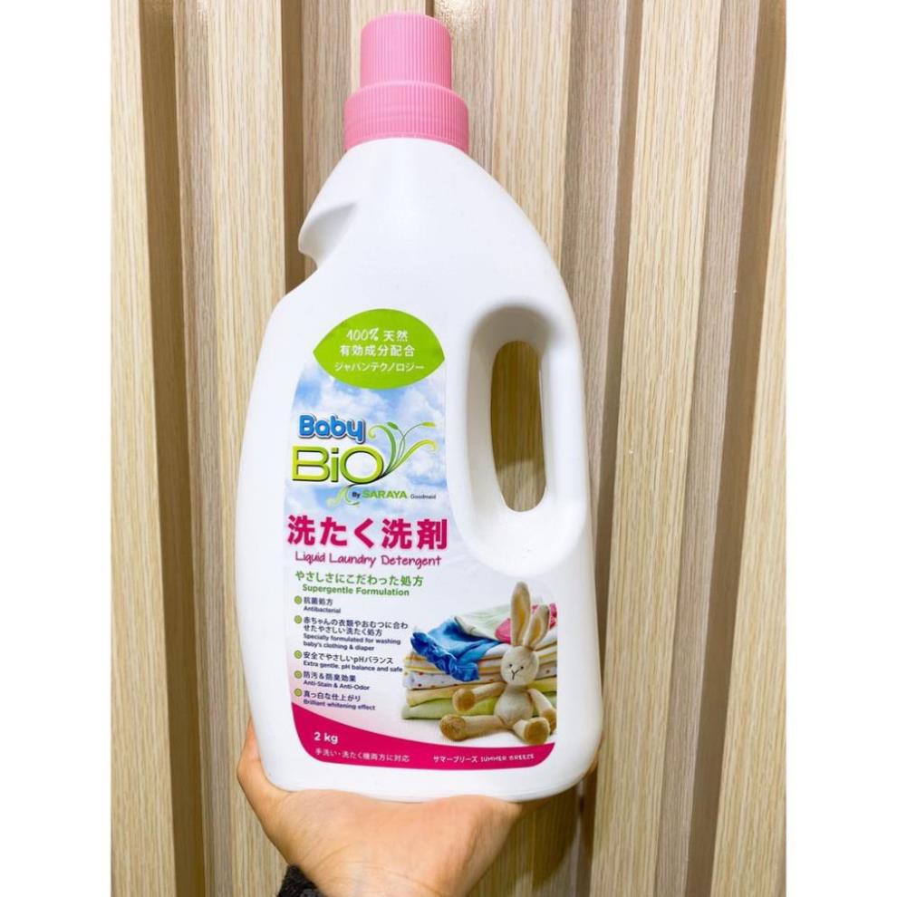Can nước giặt xả 2in1 Baby Bio Nhật 2L