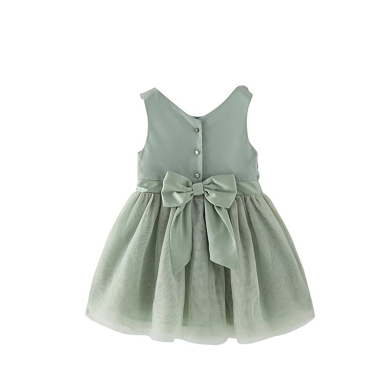 Đầm xoè kết hoa HM bé gái xuất xịn siêu xinh