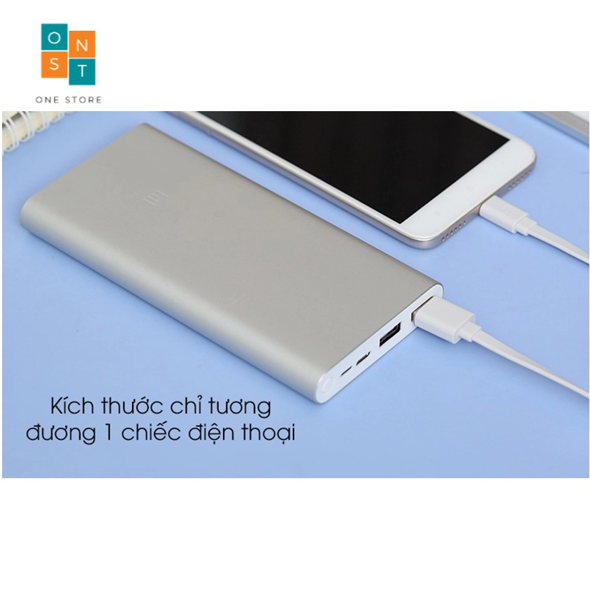 Sạc Dự Phòng Xiaomi Gen 3 Phiên Bản Nâng Cấp 2S Version 2018 10000 mAh 2 Cổng USB 1 Type C Hỗ Trợ QC 3.0