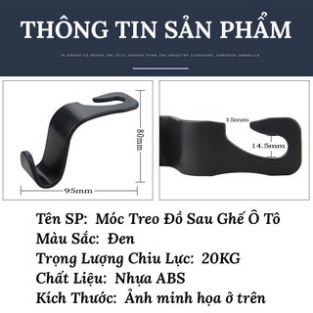 Móc Treo Đồ Chữ S Mini Lắp Sau Ghế Ô Tô Chất Liệu ABS Cao Cấp Tiện Lợi , Nhỏ Gọn, Bền Bỉ - Phụ Kiện Xe Hơi Ruffo Giá Rẻ